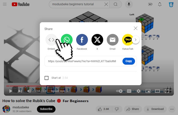 how to embed youtube video